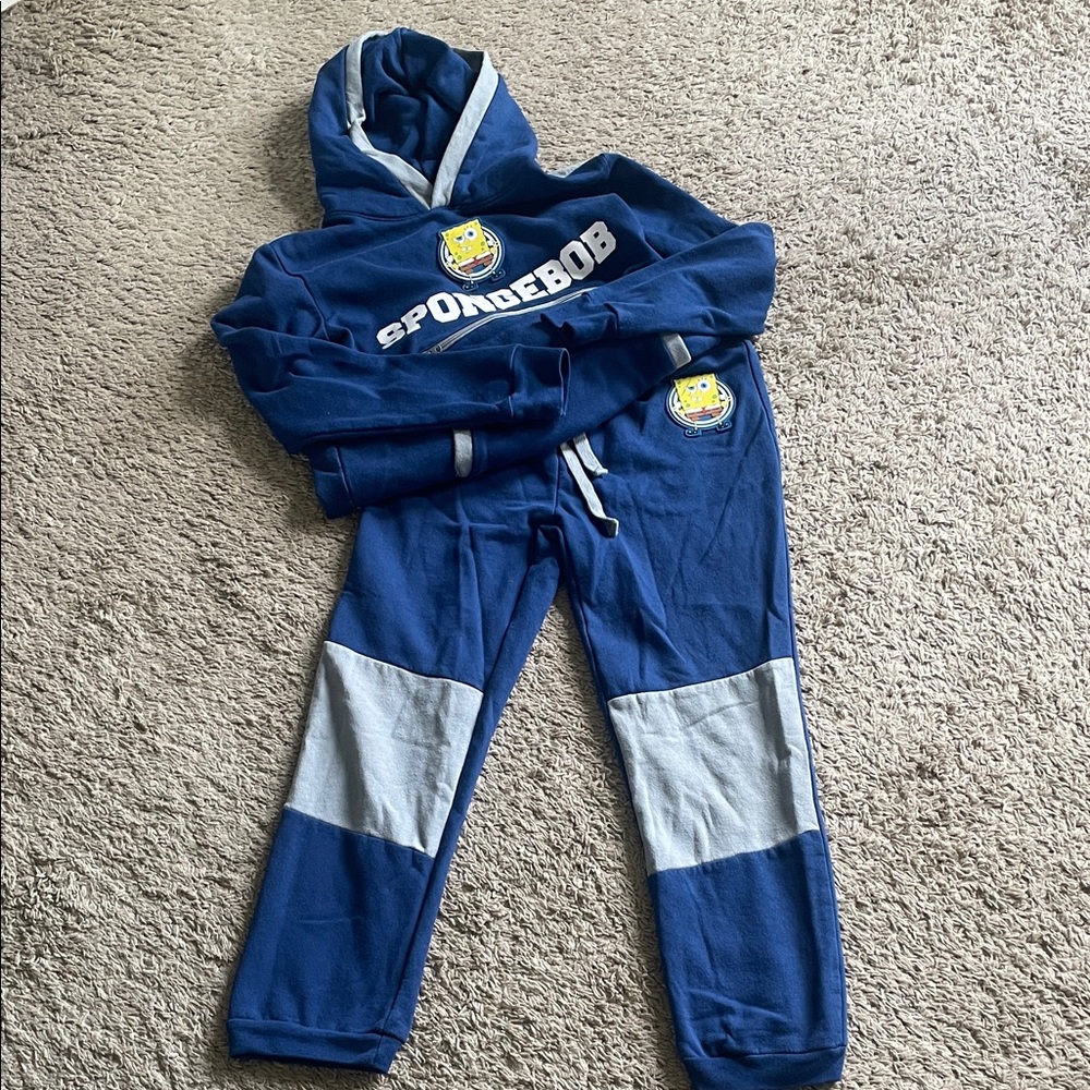 Kids Blue and Gray Hoodie Set